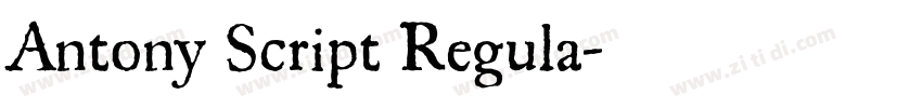 Antony Script Regula字体转换
